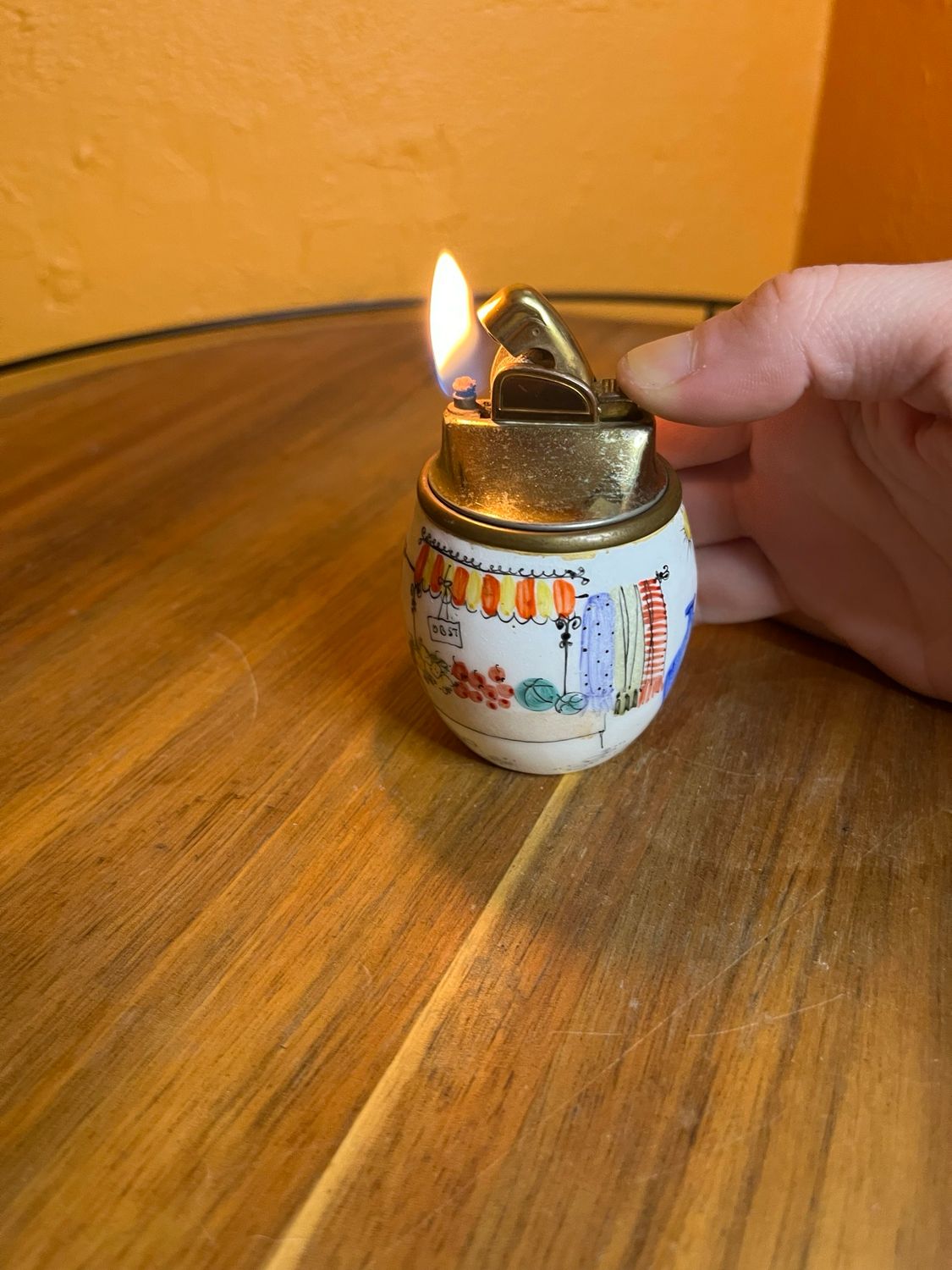 Steinbock-Email Made In Austria Outdoor Market Ceramic Table Lighter