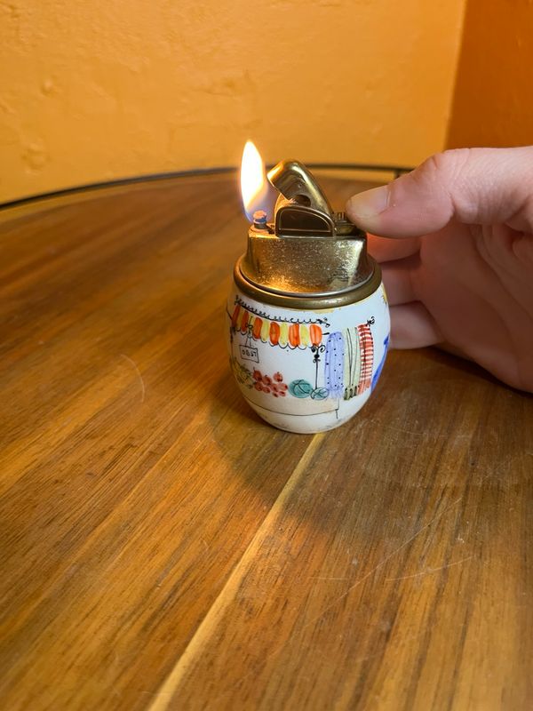 Steinbock-Email Made In Austria Outdoor Market Ceramic Table Lighter