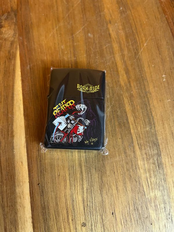 1992 The Reaper WM Vibes Born To Ride Sealed Unstruck Zippo Lighter