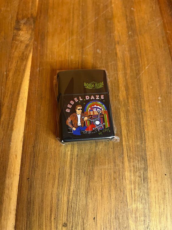 1992 Rebel Daze WM Vibes Born To Ride Sealed Unstruck Zippo Lighter