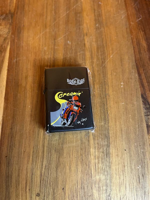 1992 Screamin WM Vibes Born To Ride Sealed Unstruck Zippo Lighter