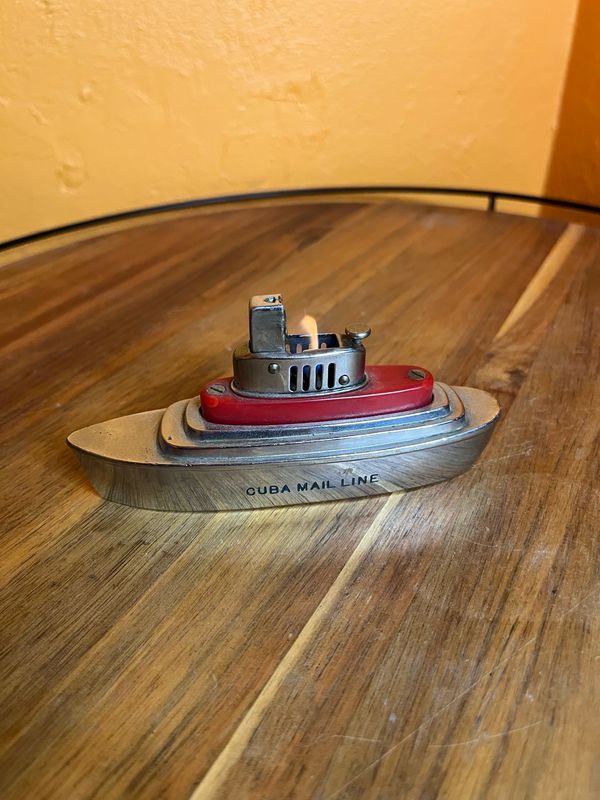 Cuba Mail Line Ship Made In Occupied Japan Table Lighter