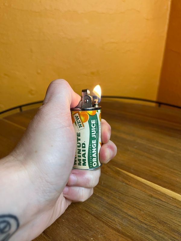 Minute Maid Orange Juice Can Figural Table Lighter