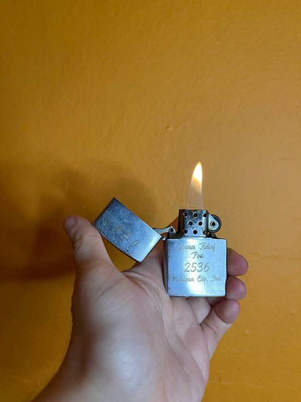 VFW Dunes Relief Post 2536 Michigan City Indiana Flip Top Lighter