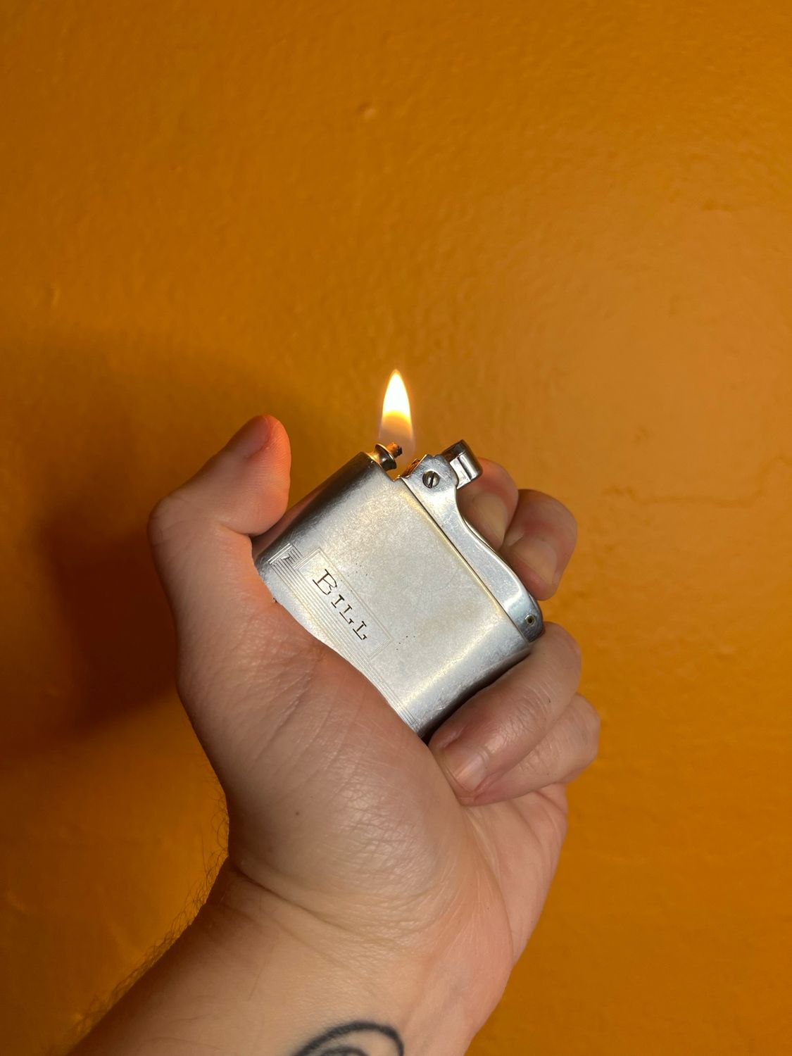 Customized ‘Bill’ Ronson Adonis Flat Lighter