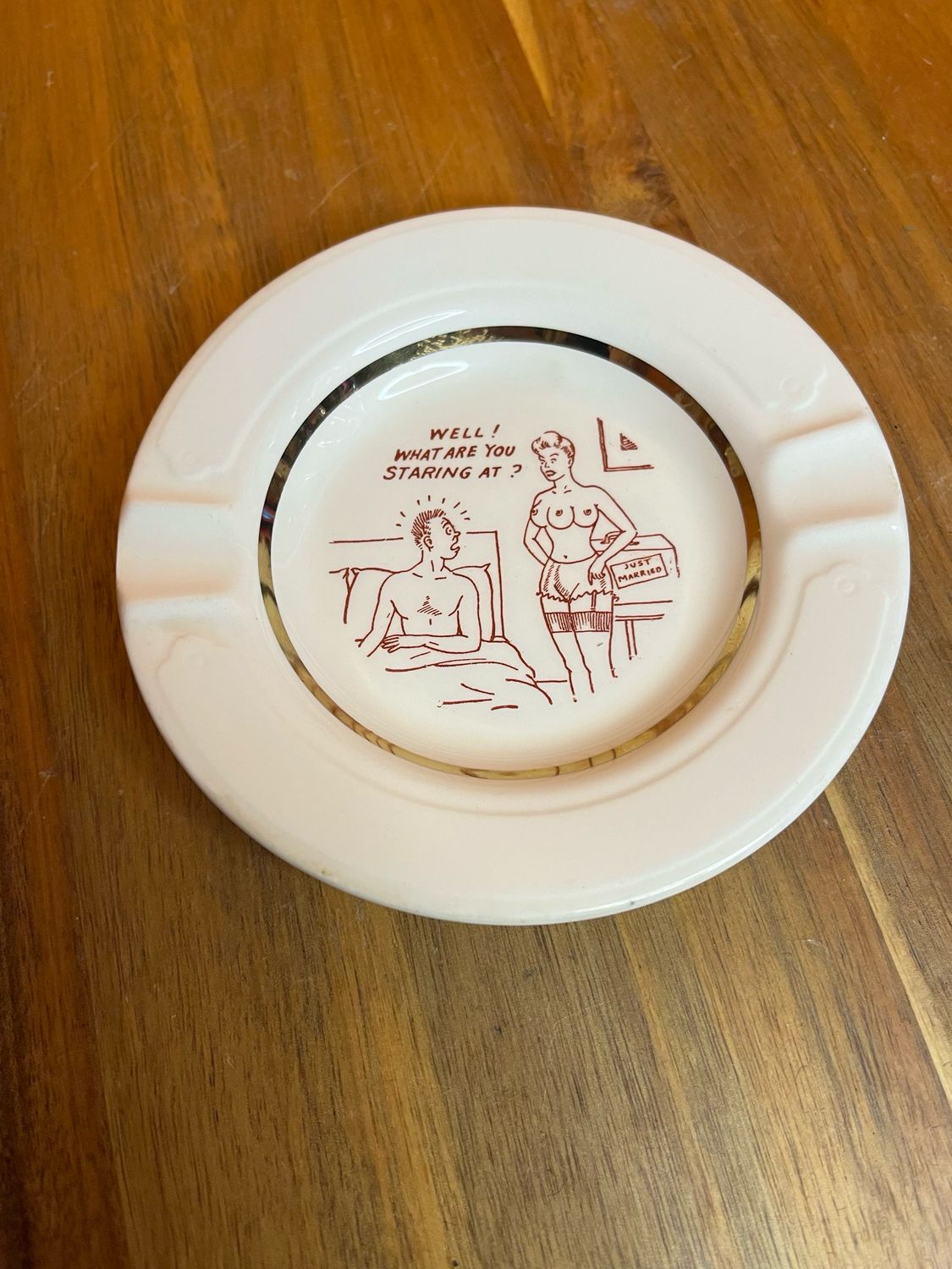 The Original Tritiddy Biddie Pinup Adult Humor Ashtray
