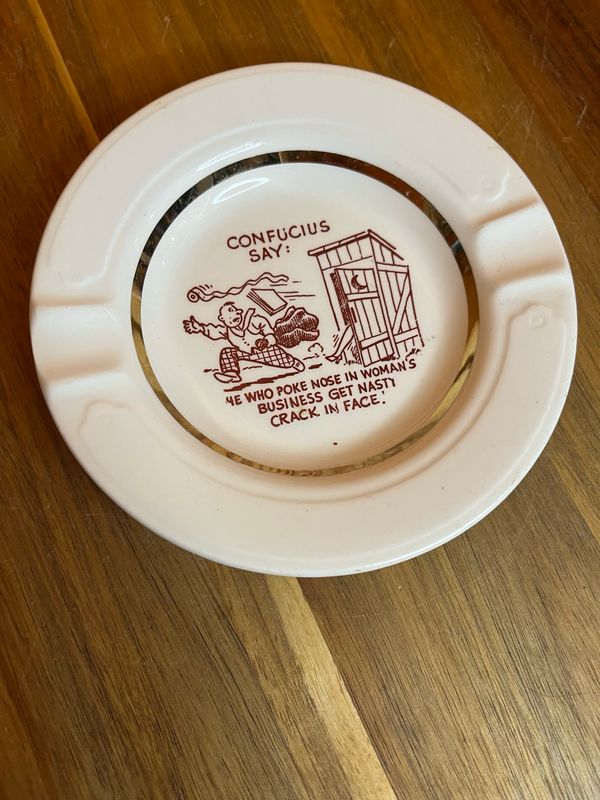 Always Knock Before Entering Adult Humor Ashtray