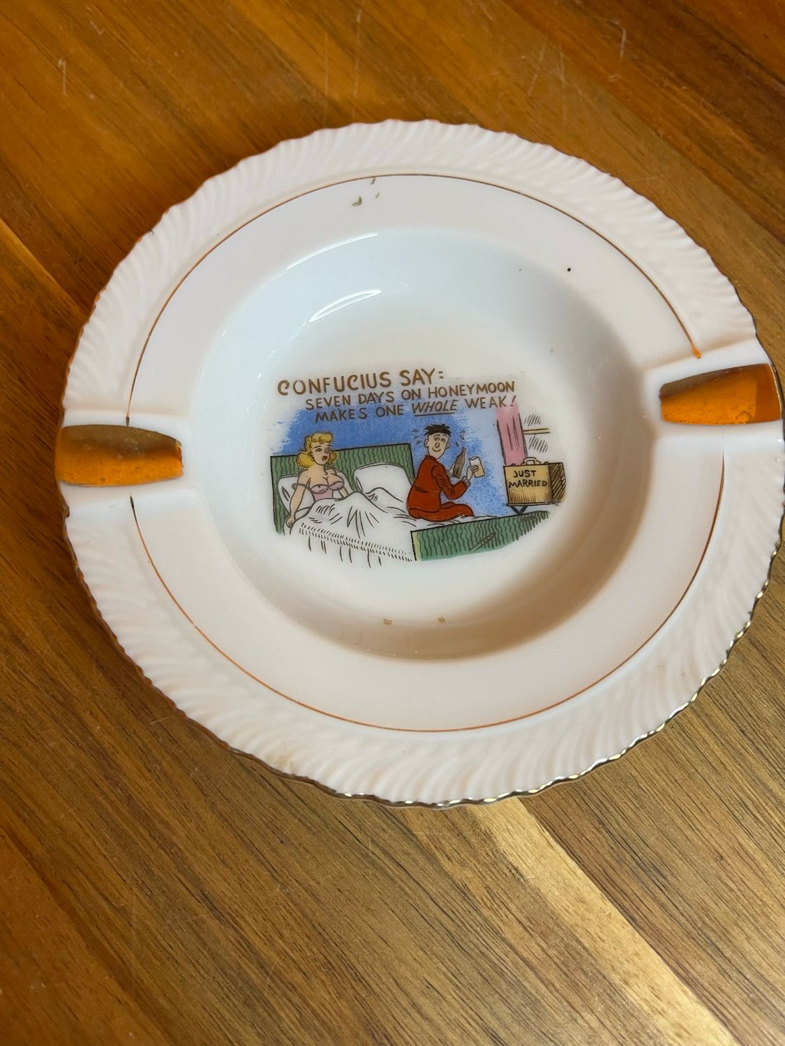 Seven Days Makes One Hole Weak Adult Humor Ashtray