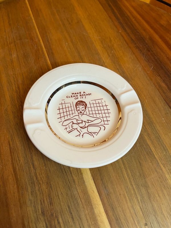 A Clean Breast Of It Pinup Adult Humor Ashtray