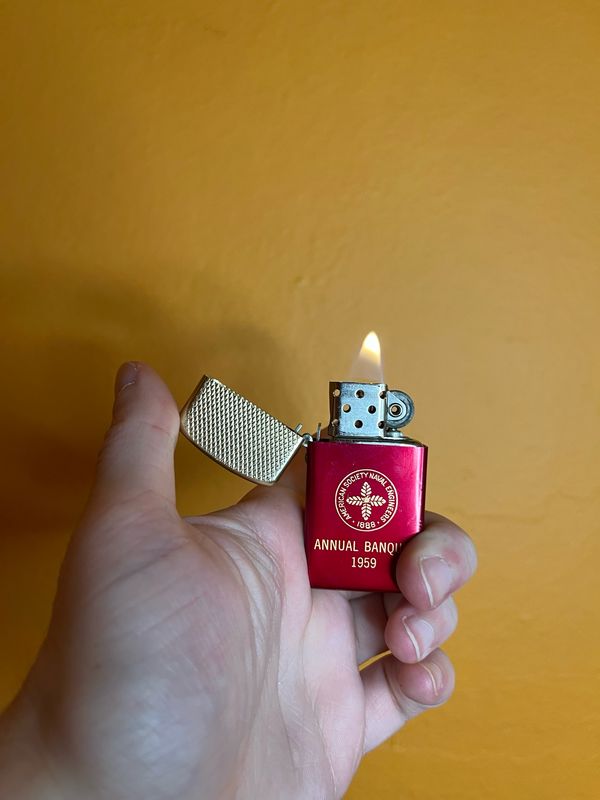 1959 American Society Of Naval Engineers Annual Banquet Flip Top Lighter