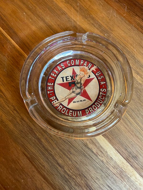 Texaco Pinup Redhead Ashtray