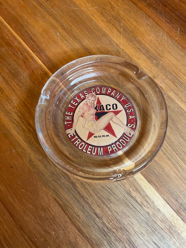 Texaco Pinup Blonde Ashtray