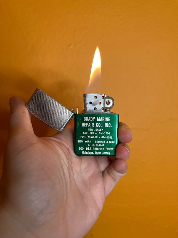 Brady Marine Repair Co Hoboken NJ NY Flip Top Lighter