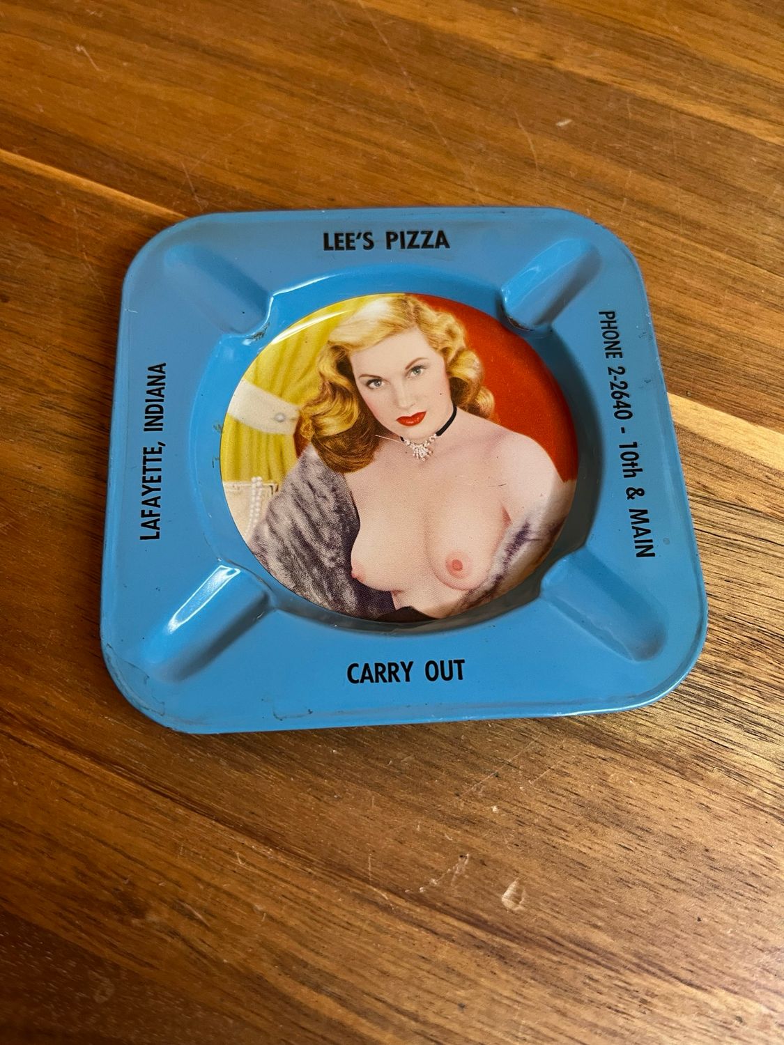 Lee’s Pizza Topless Pinup Ashtray