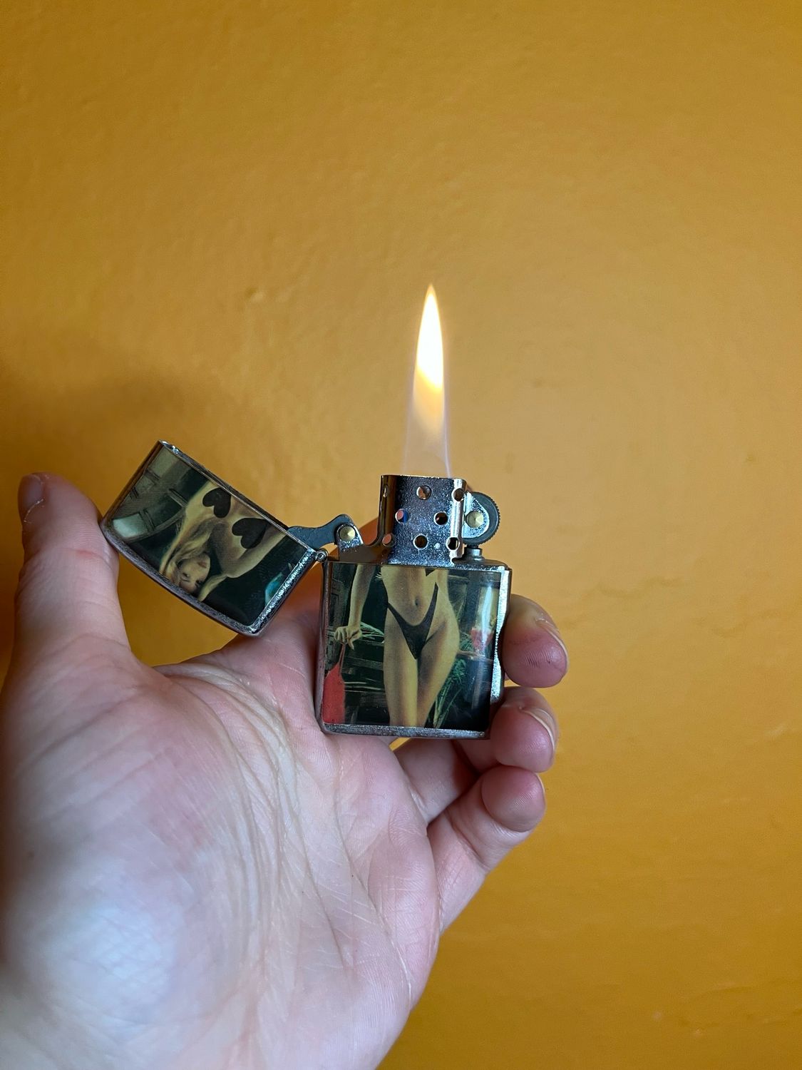 Censored Pinup Flip Top Lighter