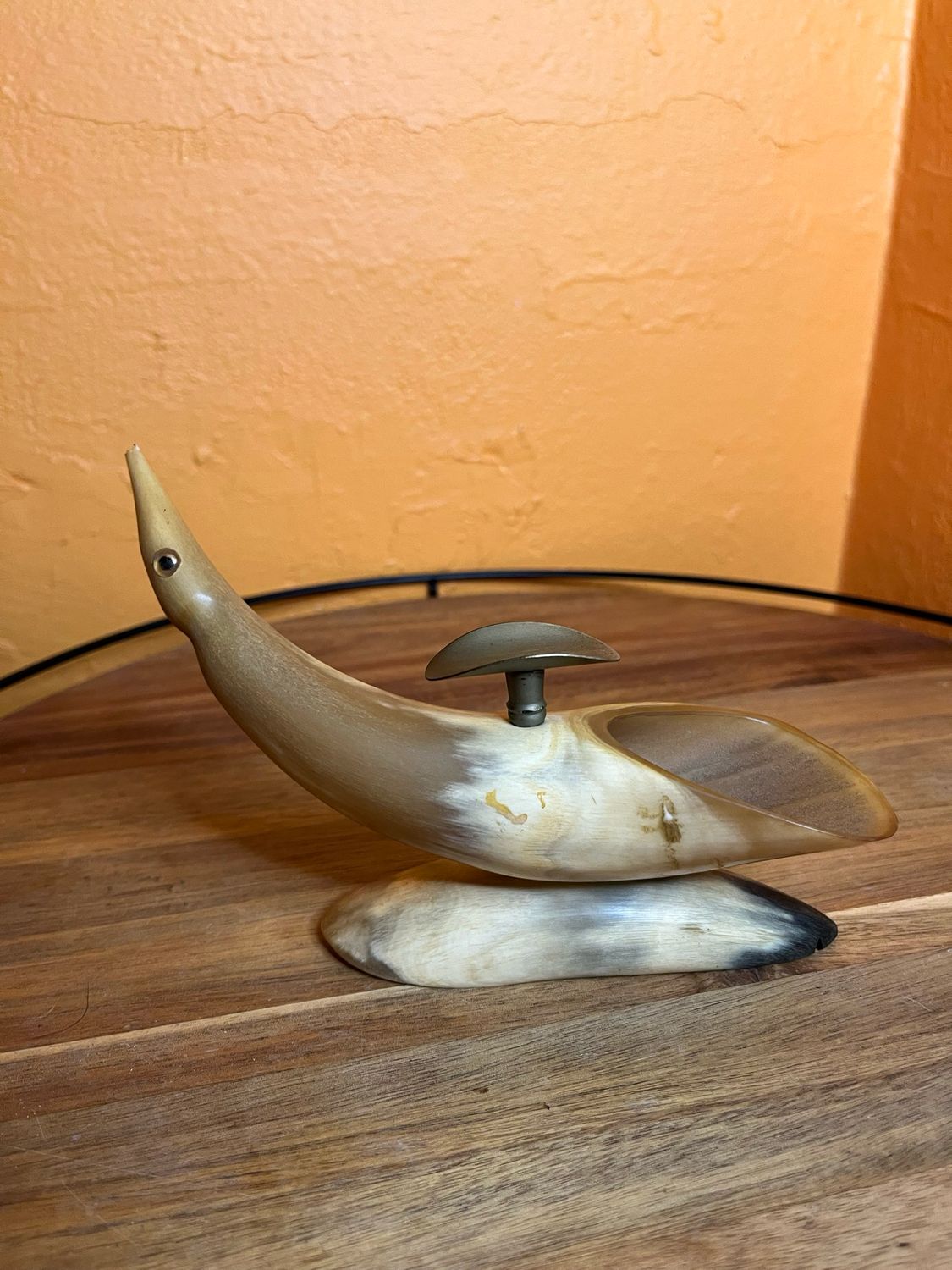 Carved Horn Ashtray