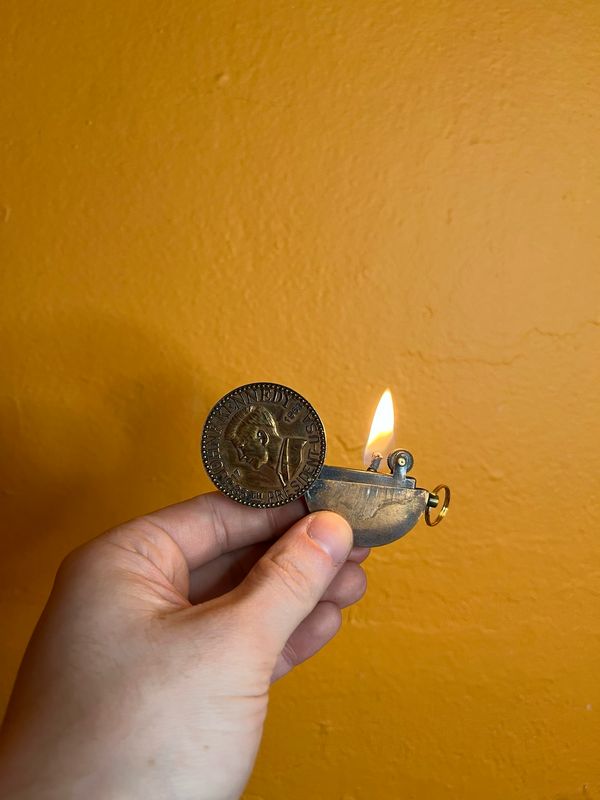 JFK Coin Keychain Lighter