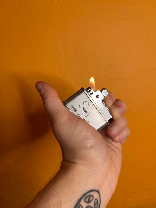 Season’s Greetings 1959-60 NCO Club Tachikawa Air Base Japan Lighter