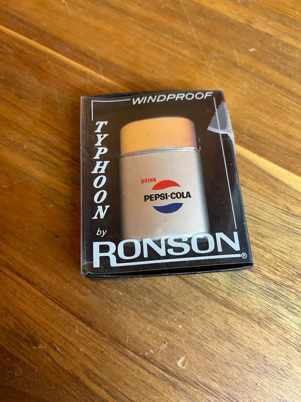 Ronson Typhoon Drink Pepsi Cola Flip Top Lighter