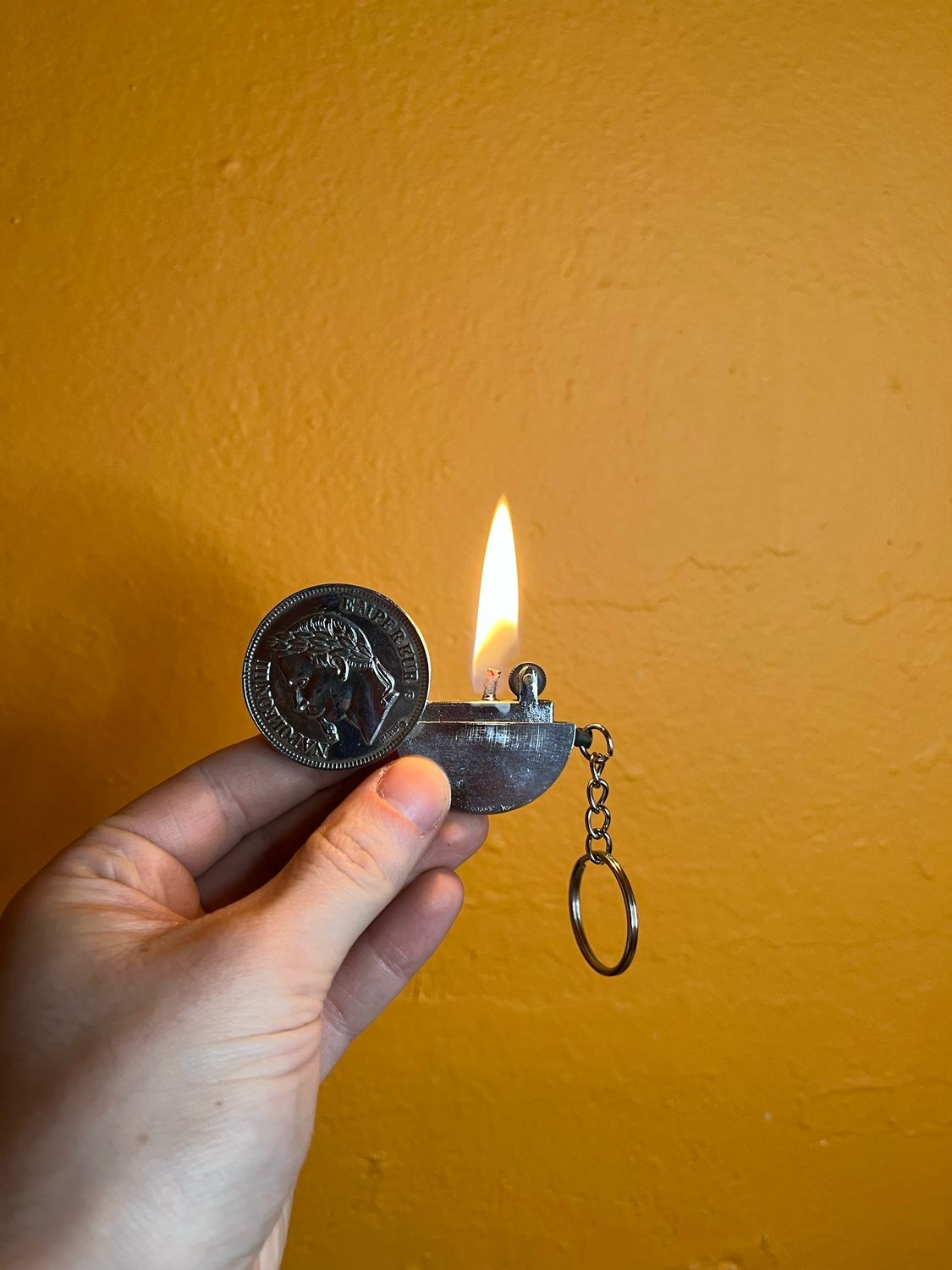 Napoleon III Replica Coin Keychain Lighter