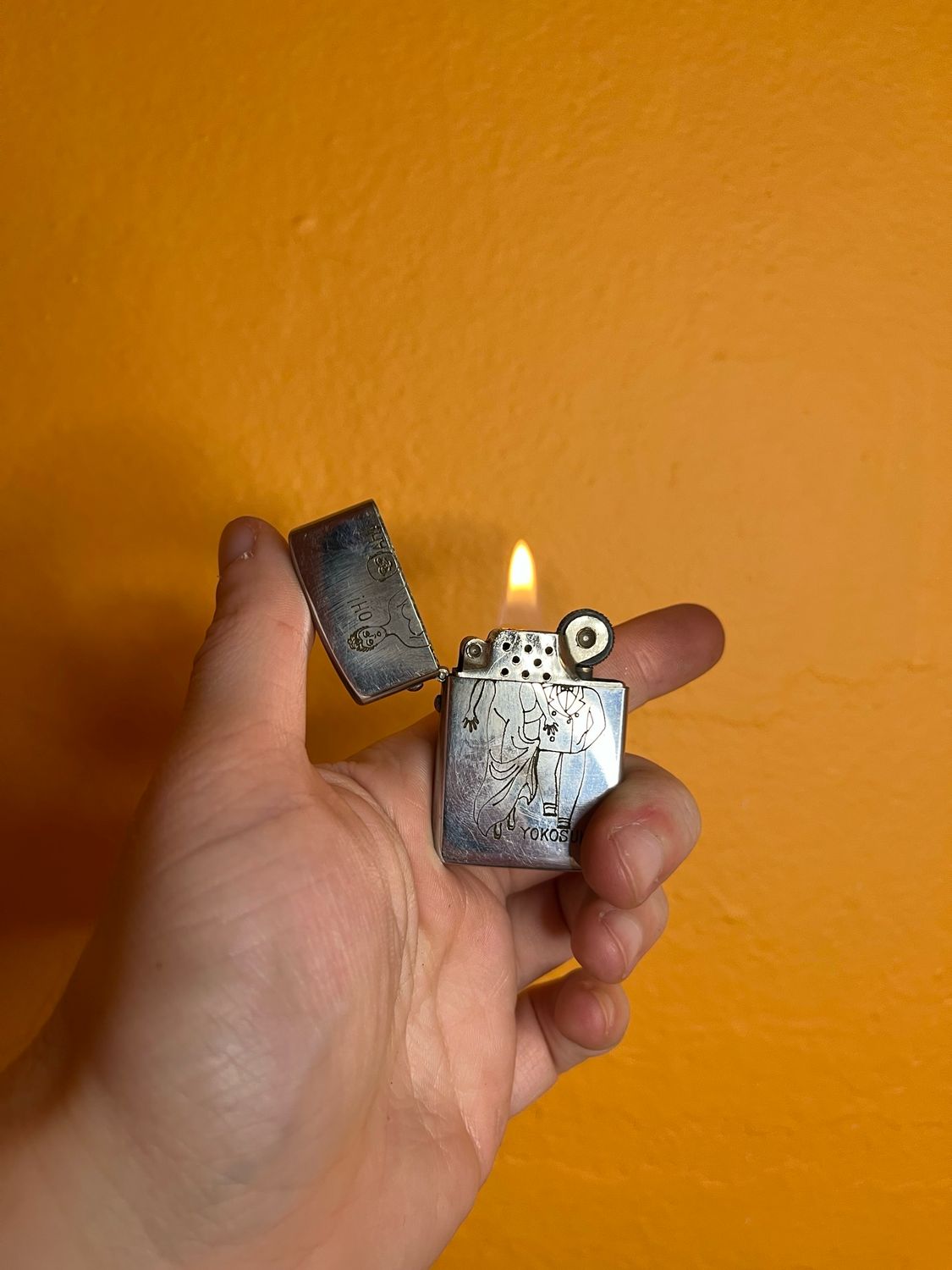 Yokosuka Grab Ass Two Sided Adult Humor Flip Top Lighter