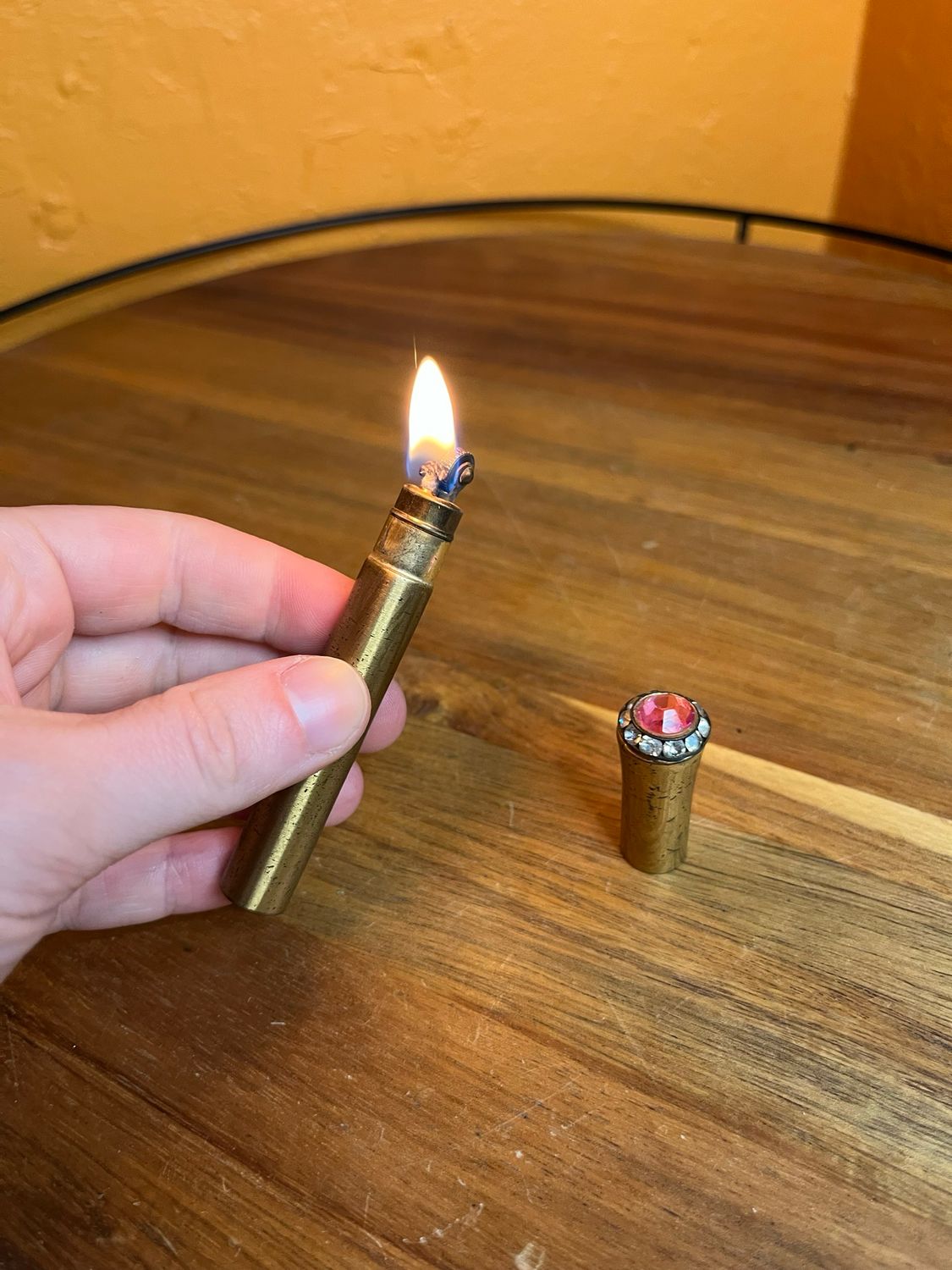 Pink Rhinestone Pen Lighter