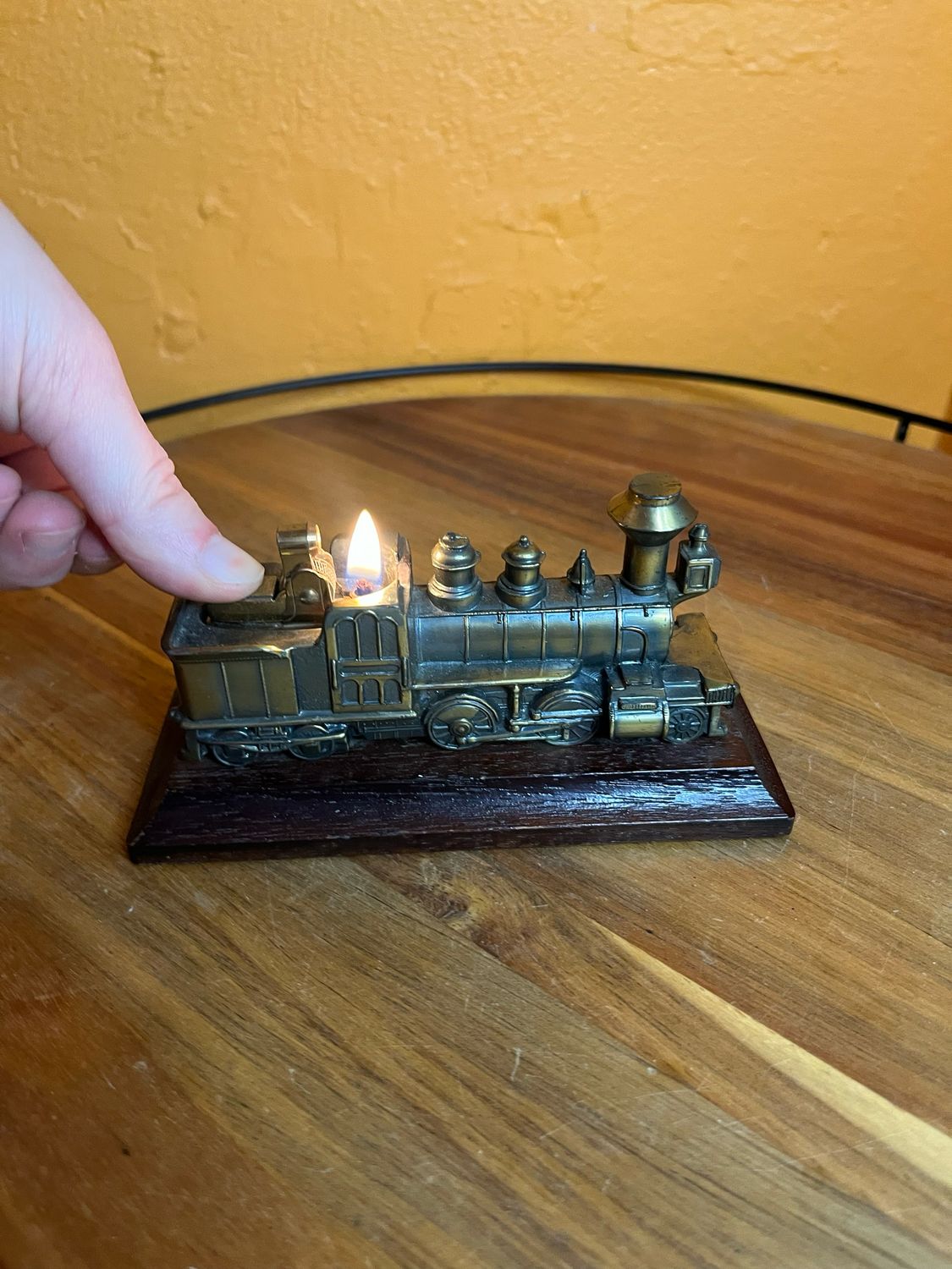 Brass Locomotive Train Table Lighter