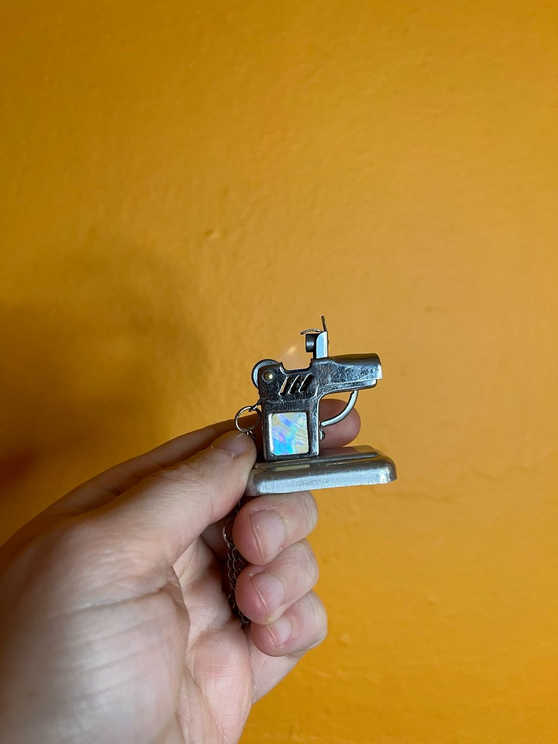 Mother Of Pearl Grip Mini Pistol Lighter