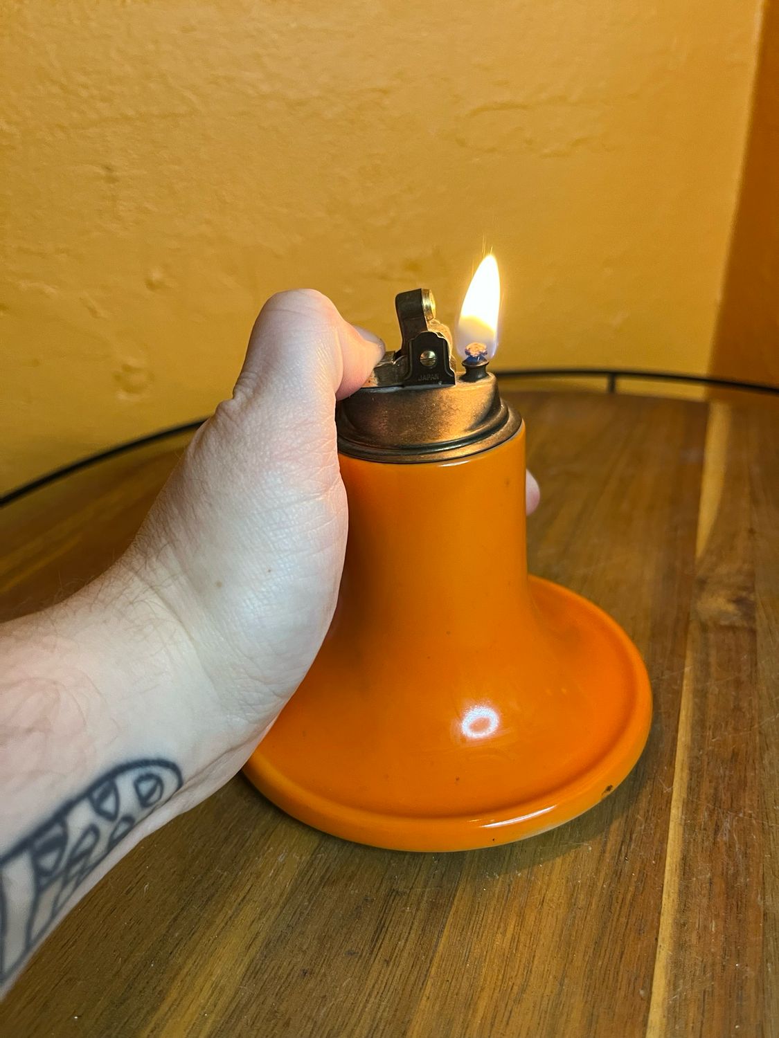 Orange Ceramic Table Lighter