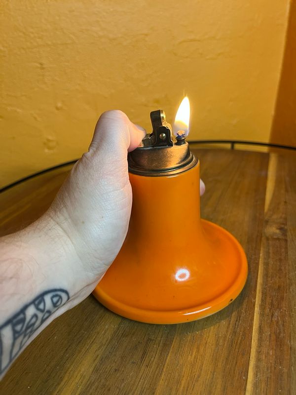 Orange Ceramic Table Lighter