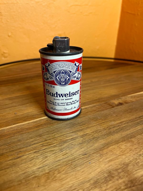 Budweiser Can Disposable Lighter Holder Table Lighter Base