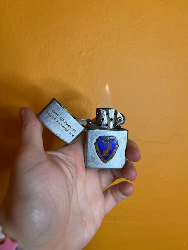 US Naval Air Station South Weymouth MA Flip Top Lighter