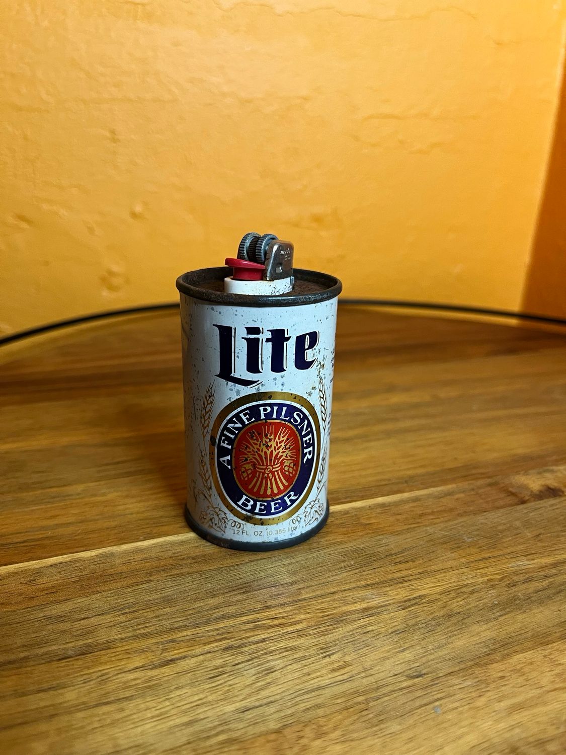 Miller Lite Beer Can Disposable Lighter Holder Table Lighter Base