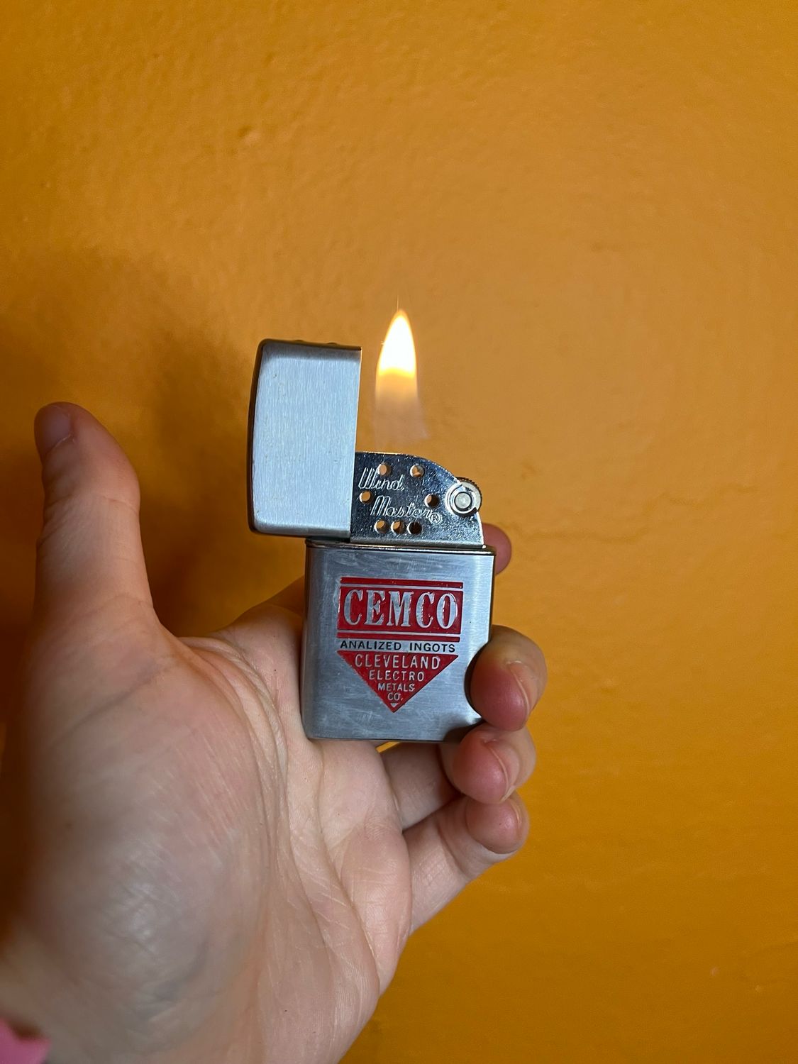 Wind Master Cemco Analized Ingots Cleveland Flip Top Lighter