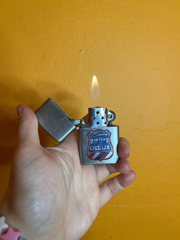 Serving Bob Ford Meats Products Delux Flip Top Lighter