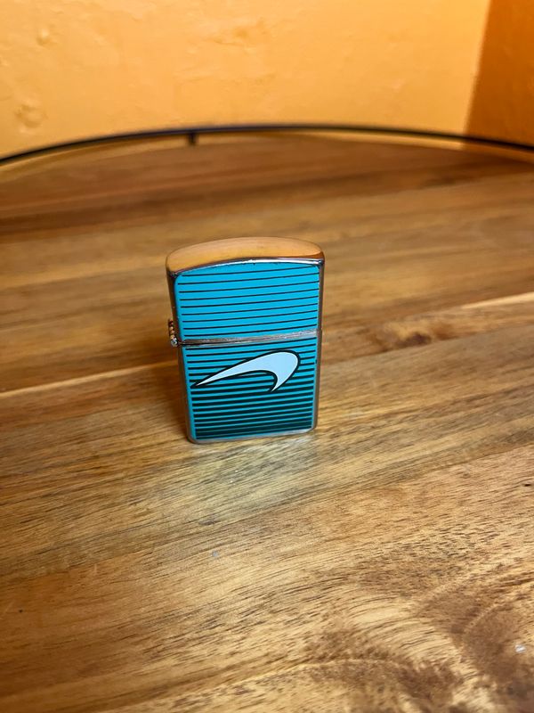 Striped Newport Swoosh Flip Top Lighter