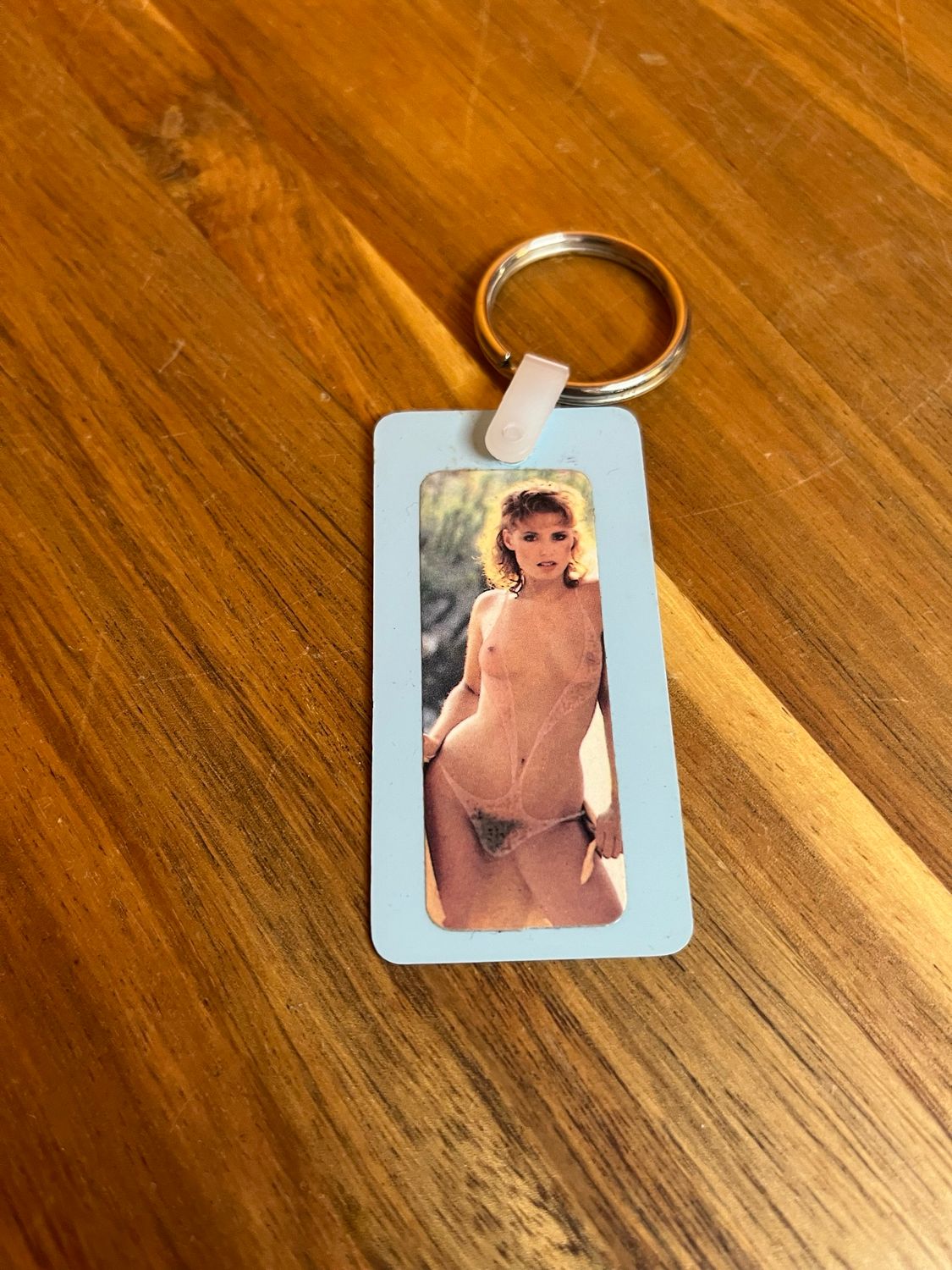 Clothed/Nude Illusion Pinup Keychain