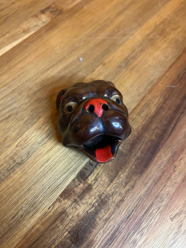 Ceramic Dog Head Mini Ashtray