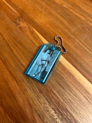 Blue Two Sided Pinup Keychain