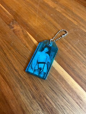 Blue Two Sided Pinup Keychain
