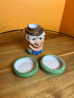 Old Man Head Stacking Ashtray Set