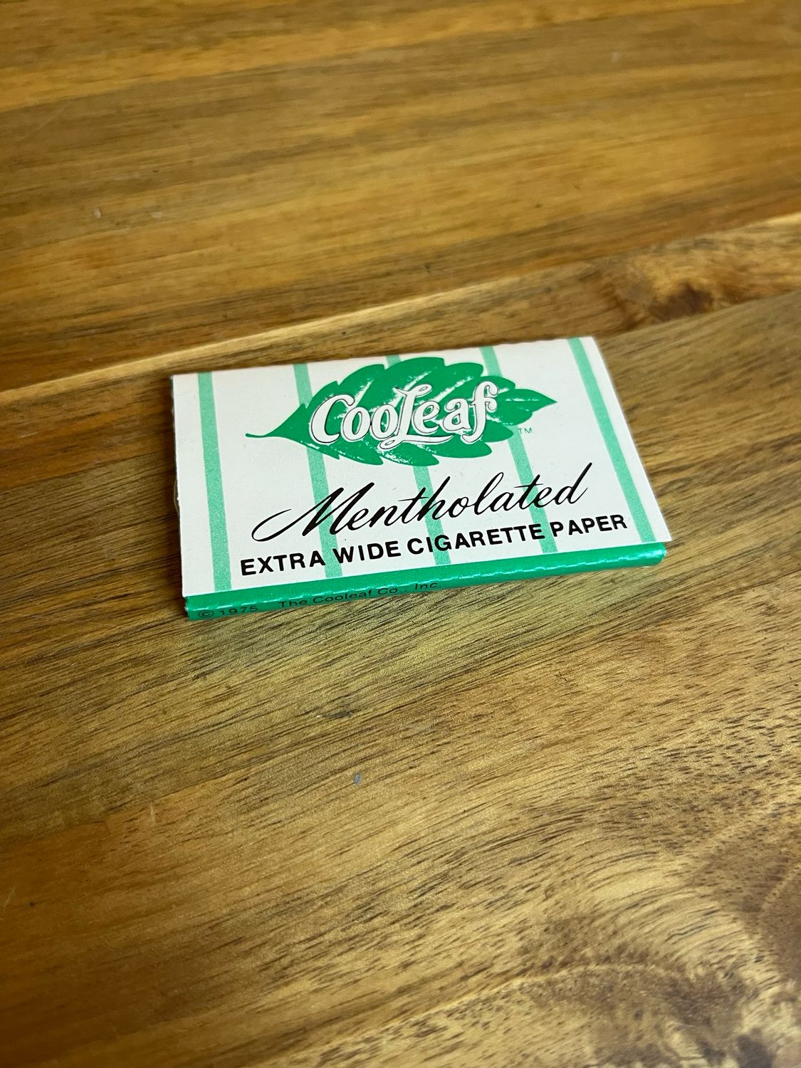 Circa 1976 CooLeaf Mentholated Extra Wide Cigarette Paper