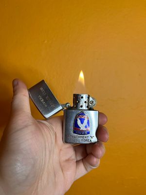 Riviera Service Club KMAG Detachment R Taegu Korea Military Flip Top Lighter