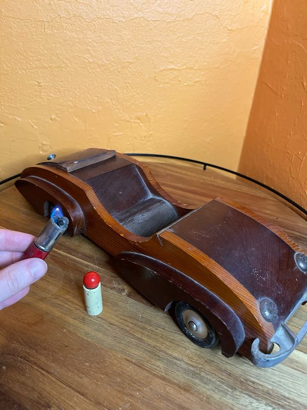 Wooden Car Table Lighter Cigarette Holder Ashtray Combo