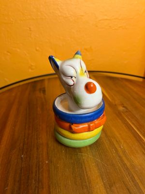 Clown Dog Stacking Ceramic Ashtray Set