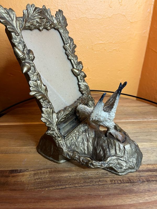 Ereff French Wooden Bird Cigarette Dispenser Picture Frame