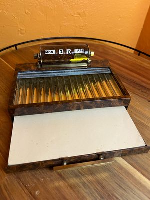 Desk Mate Calendar Cigarette Dispenser With Paper Drawer
