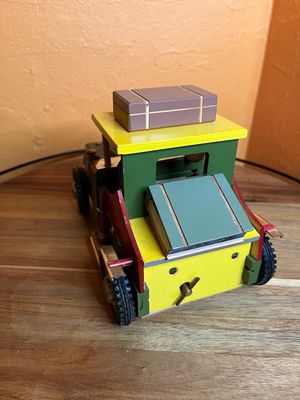 Musical West German Matchbook Holder Family Vacation Buggy