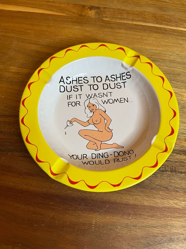 Thank The Ladies Pinup Metal Ashtray