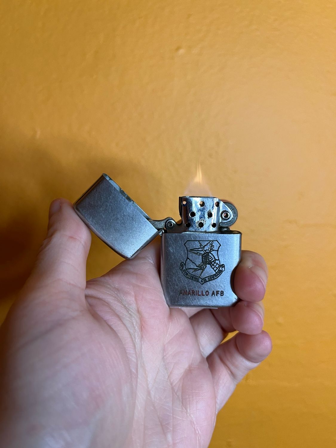 Amarillo AFB Strategic Air Command Military Flip Top Lighter